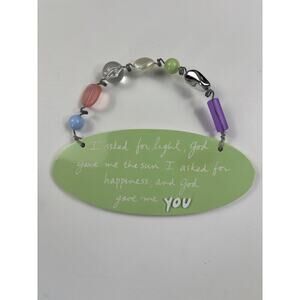 Sandra Magsamen 3X7" Oval Sign: I ASKED FOR LIGHT, GOD GIVE ME THE SUN…..